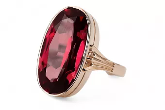 Пръстен Рубин Оригинално ретро 14k розово злато Винтидж стил vrc113r